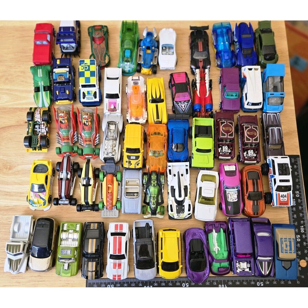 55 Hot Wheels Matchbox Bulk Lot Cars 2024-2026 Mixed Mainlines Wrapped Packets